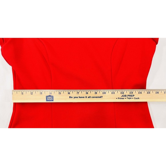 Roz & Ali Dress Women’s Sz M Red Cap Sleeve Fit And‎ Flare A line Solid Casual - Picture 11 of 11